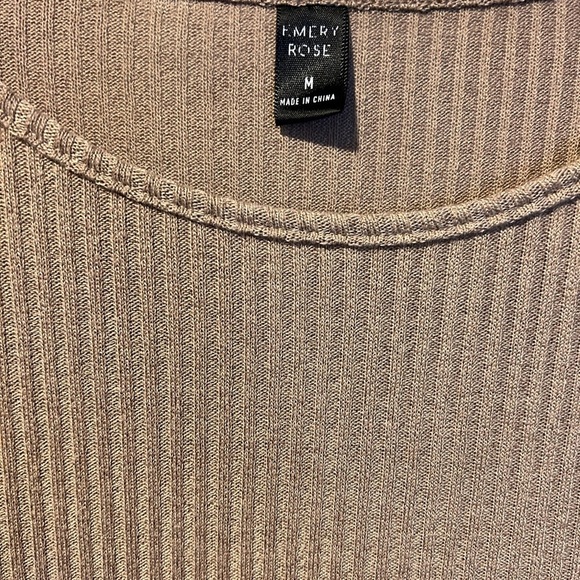 EMERY Rose Pullover Top / Tan W/Leopard Print LS Top NWOT Size M - Picture 3 of 5